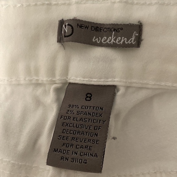 New Direction Weekend Women White Pants Size 8 - Picture 12 of 16